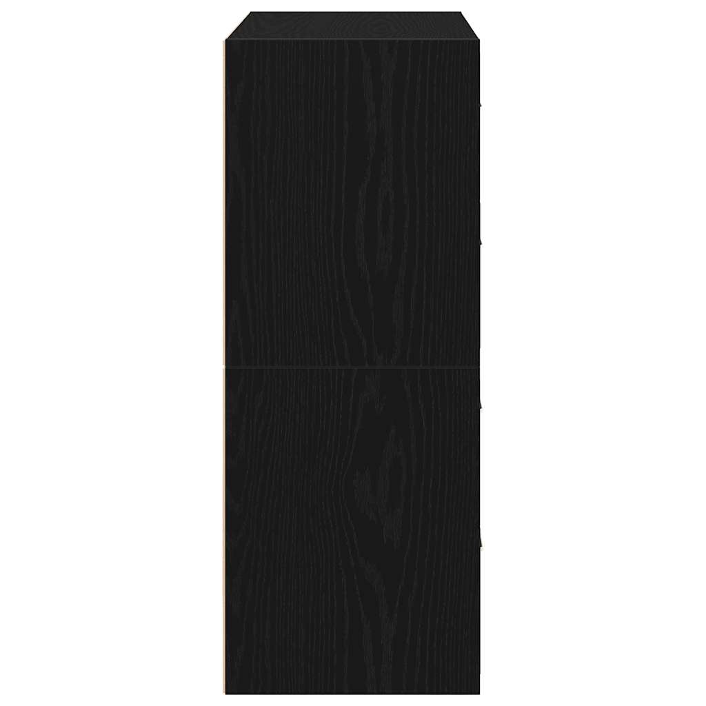 vidaXL Schränke mit 2 Schubladen 2Stk. Schwarz Eichen-Optik 60x31x40cm