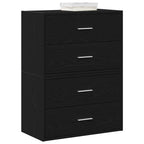 vidaXL Schränke mit 2 Schubladen 2Stk. Schwarz Eichen-Optik 60x31x40cm