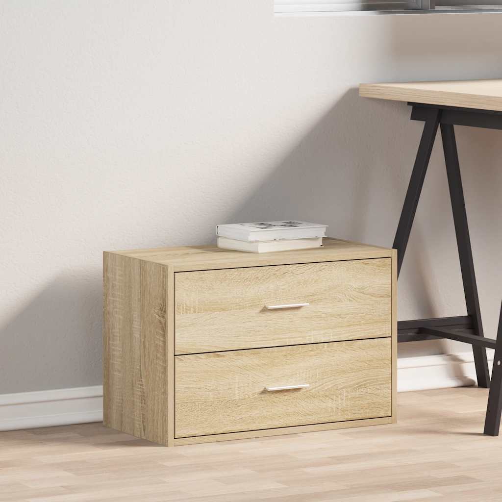 vidaXL Schrank mit 2 Schubladen Sonoma-Eiche 60x31x40cm Holzwerkstoff