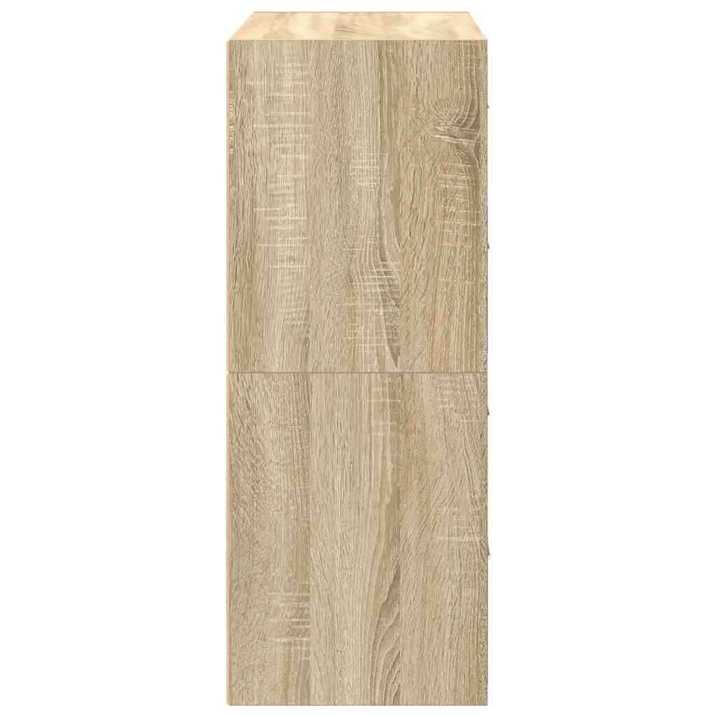 vidaXL Schränke mit 2 Schubladen 2 Stk. Sonoma-Eiche 60x31x40 cm