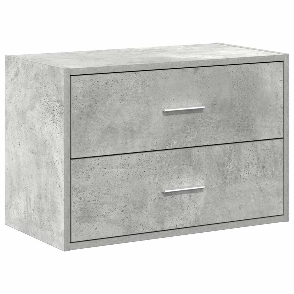 vidaXL Schrank mit 2 Schubladen Betongrau 60x31x40 cm Holzwerkstoff