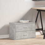 vidaXL Schrank mit 2 Schubladen Betongrau 60x31x40 cm Holzwerkstoff