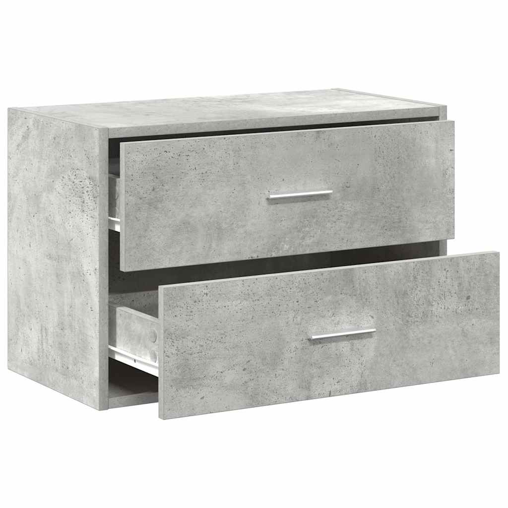 vidaXL Schrank mit 2 Schubladen Betongrau 60x31x40 cm Holzwerkstoff