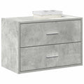 vidaXL Schrank mit 2 Schubladen Betongrau 60x31x40 cm Holzwerkstoff