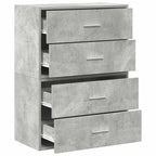 vidaXL Schränke mit 2 Schubladen 2 Stk. Betongrau 60x31x40 cm