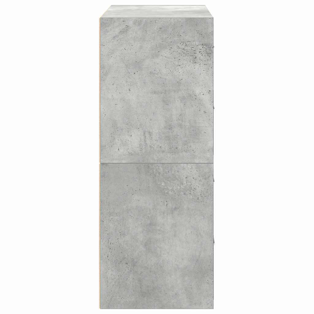 vidaXL Schränke mit 2 Schubladen 2 Stk. Betongrau 60x31x40 cm