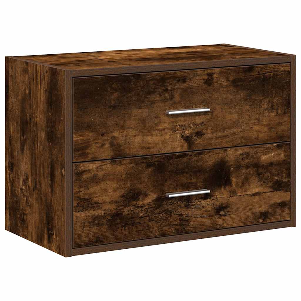 vidaXL Schrank mit 2 Schubladen Räuchereiche 60x31x40 cm Holzwerkstoff