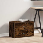vidaXL Schrank mit 2 Schubladen Räuchereiche 60x31x40 cm Holzwerkstoff