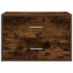 vidaXL Schrank mit 2 Schubladen Räuchereiche 60x31x40 cm Holzwerkstoff