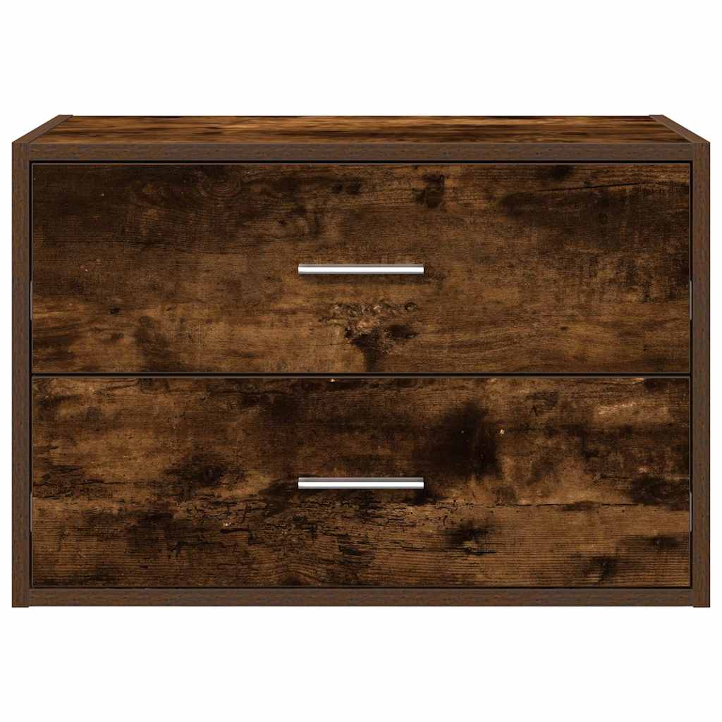 vidaXL Schrank mit 2 Schubladen Räuchereiche 60x31x40 cm Holzwerkstoff