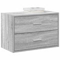 vidaXL Schrank mit 2 Schubladen Grau Sonoma 60x31x40 cm Holzwerkstoff