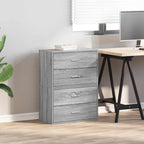 vidaXL Schränke mit 2 Schubladen 2 Stk. Grau Sonoma 60x31x40 cm