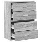 vidaXL Schränke mit 2 Schubladen 2 Stk. Grau Sonoma 60x31x40 cm