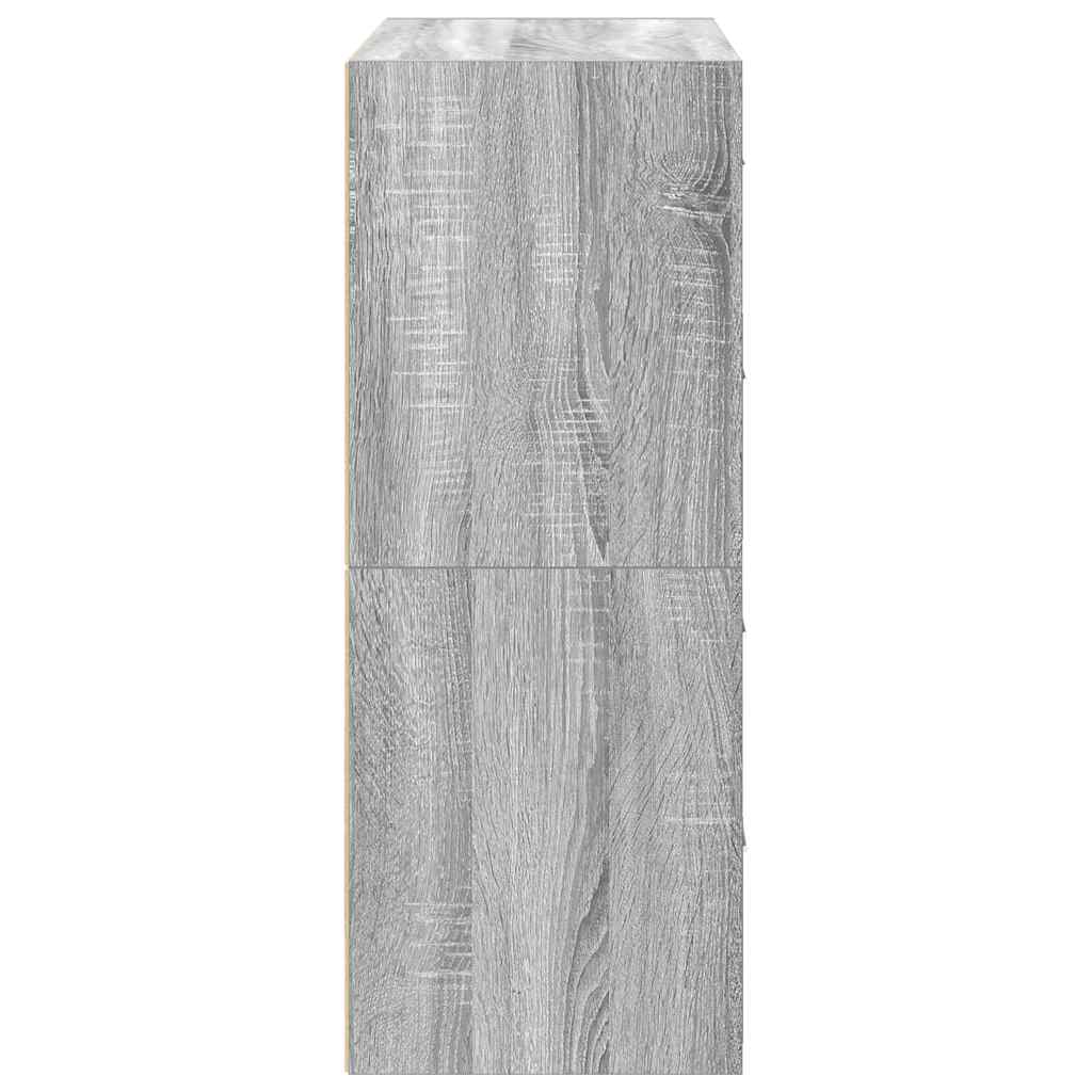 vidaXL Schränke mit 2 Schubladen 2 Stk. Grau Sonoma 60x31x40 cm