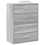 vidaXL Schränke mit 2 Schubladen 2 Stk. Grau Sonoma 60x31x40 cm