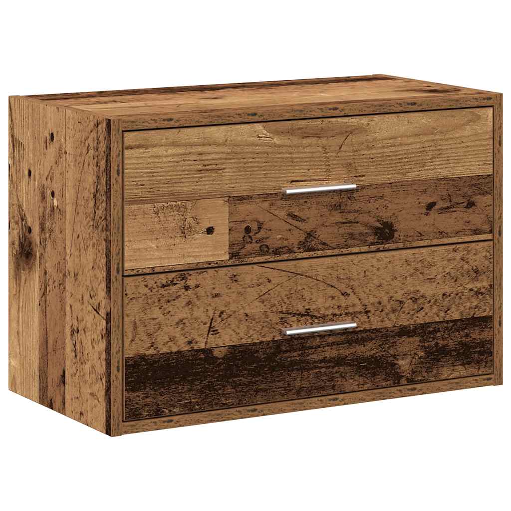 vidaXL Schrank mit 2 Schubladen Altholz-Optik 60x31x40cm Holzwerkstoff