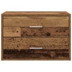 vidaXL Schrank mit 2 Schubladen Altholz-Optik 60x31x40cm Holzwerkstoff