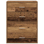 vidaXL Schränke mit 2 Schubladen 2Stk. Altholz-Optik 60x31x40cm