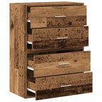 vidaXL Schränke mit 2 Schubladen 2Stk. Altholz-Optik 60x31x40cm