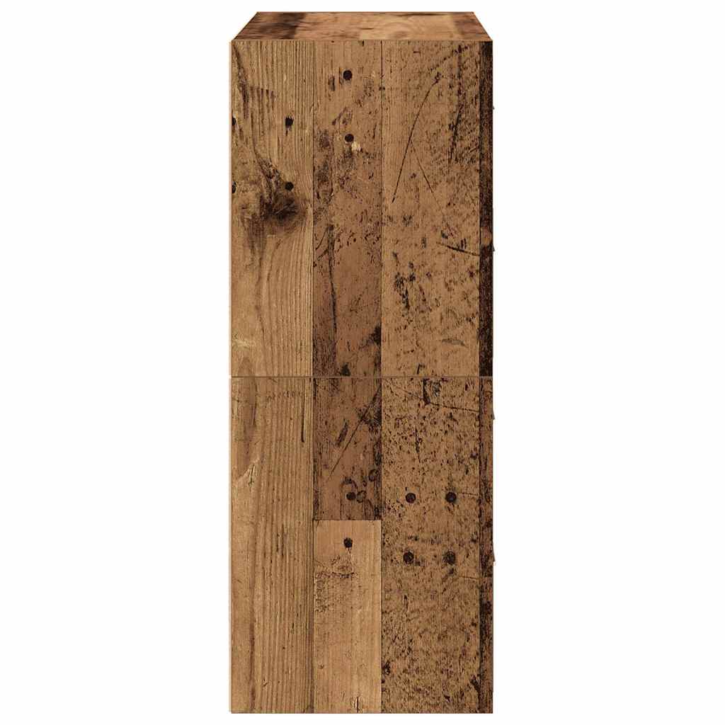 vidaXL Schränke mit 2 Schubladen 2Stk. Altholz-Optik 60x31x40cm