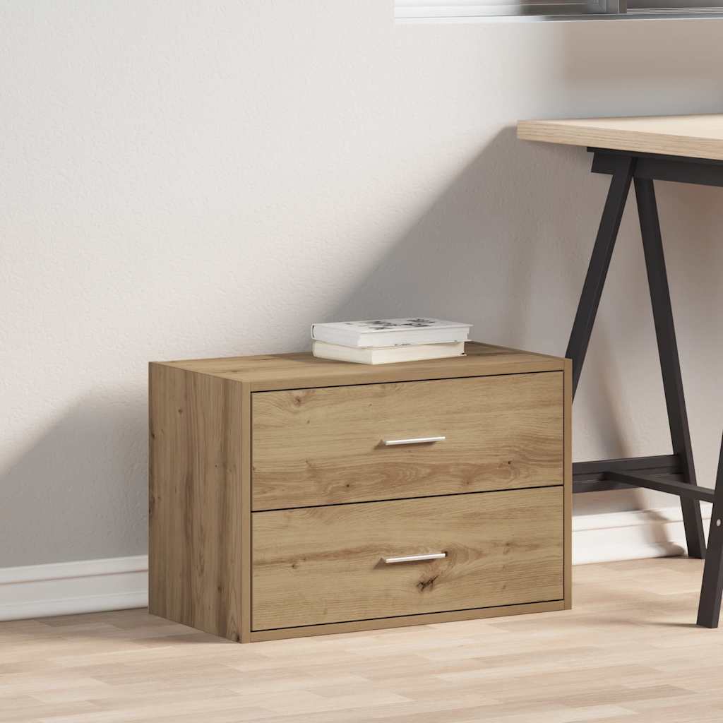 vidaXL Schrank mit 2 Schubladen Artisan-Eiche 60x31x40cm Holzwerkstoff