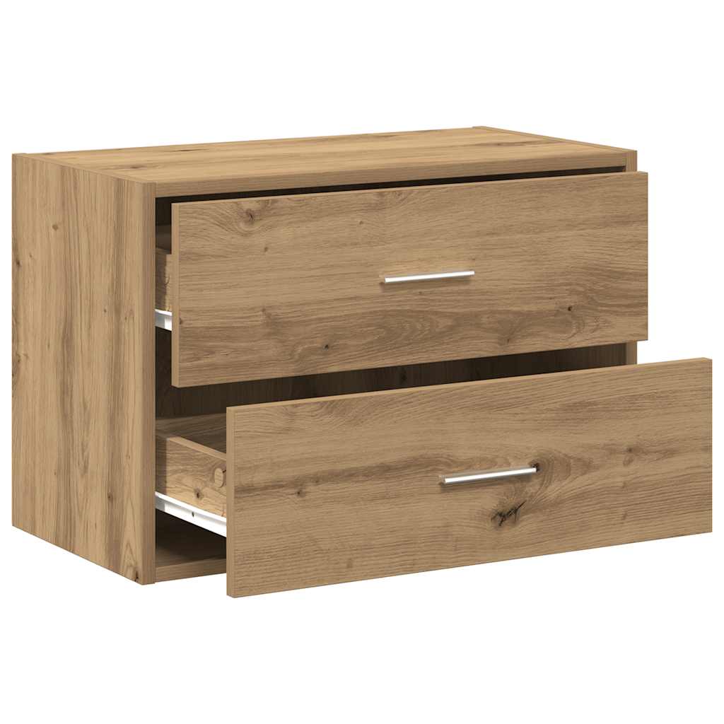 vidaXL Schrank mit 2 Schubladen Artisan-Eiche 60x31x40cm Holzwerkstoff
