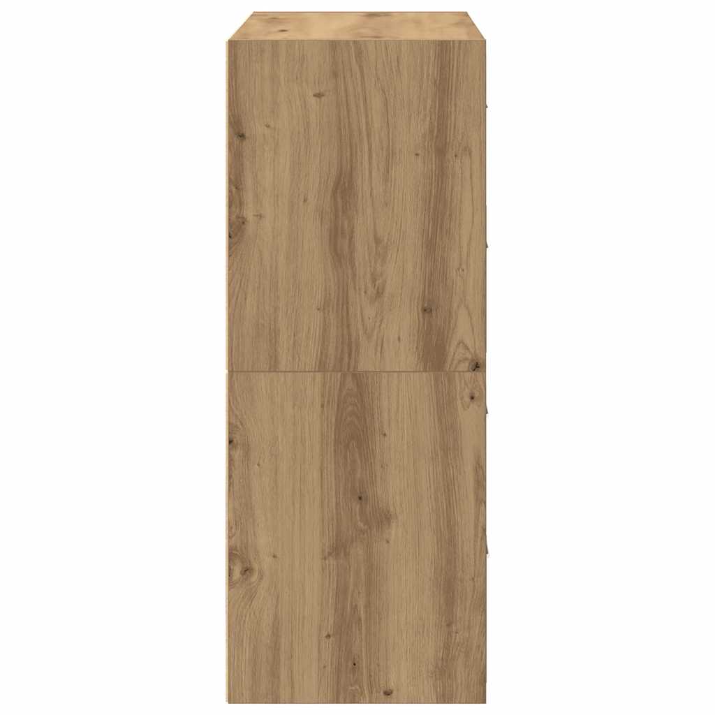 vidaXL Schränke mit 2 Schubladen 2 Stk. Artisan-Eiche 60x31x40cm