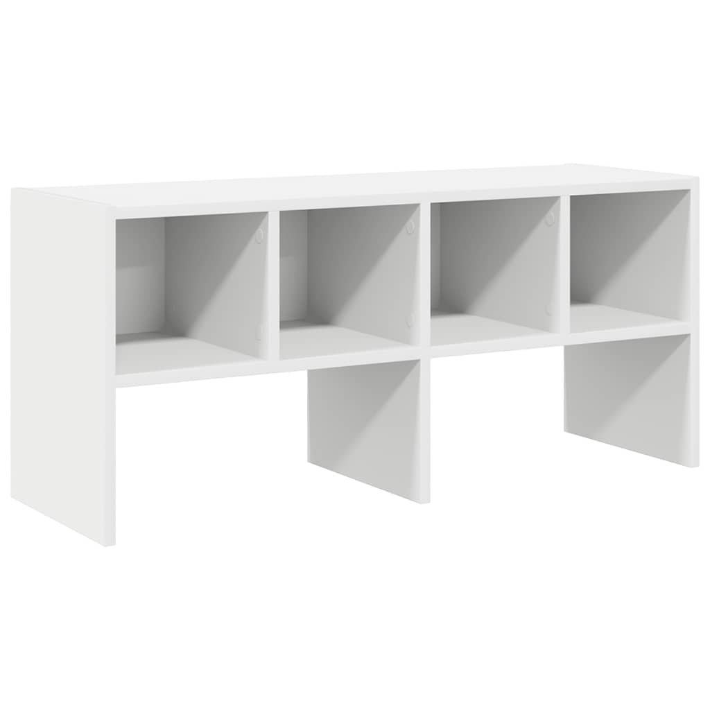 vidaXL Schuhregal Stapelbar Weiß 89,5x30x40 cm