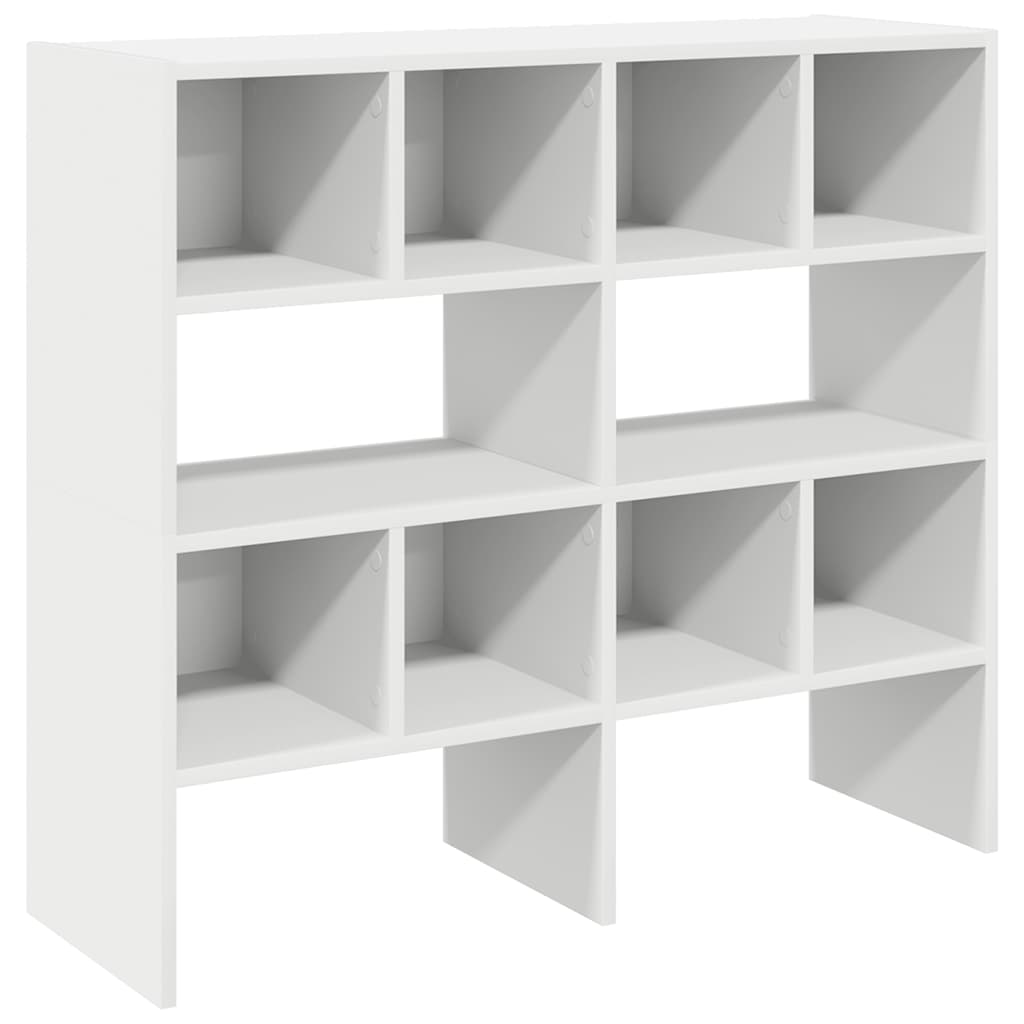 vidaXL Schuhregale 2 Stk. Stapelbar Weiß 89,5x30x40 cm