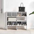 vidaXL Schuhregale 2 Stk. Stapelbar Weiß 89,5x30x40 cm