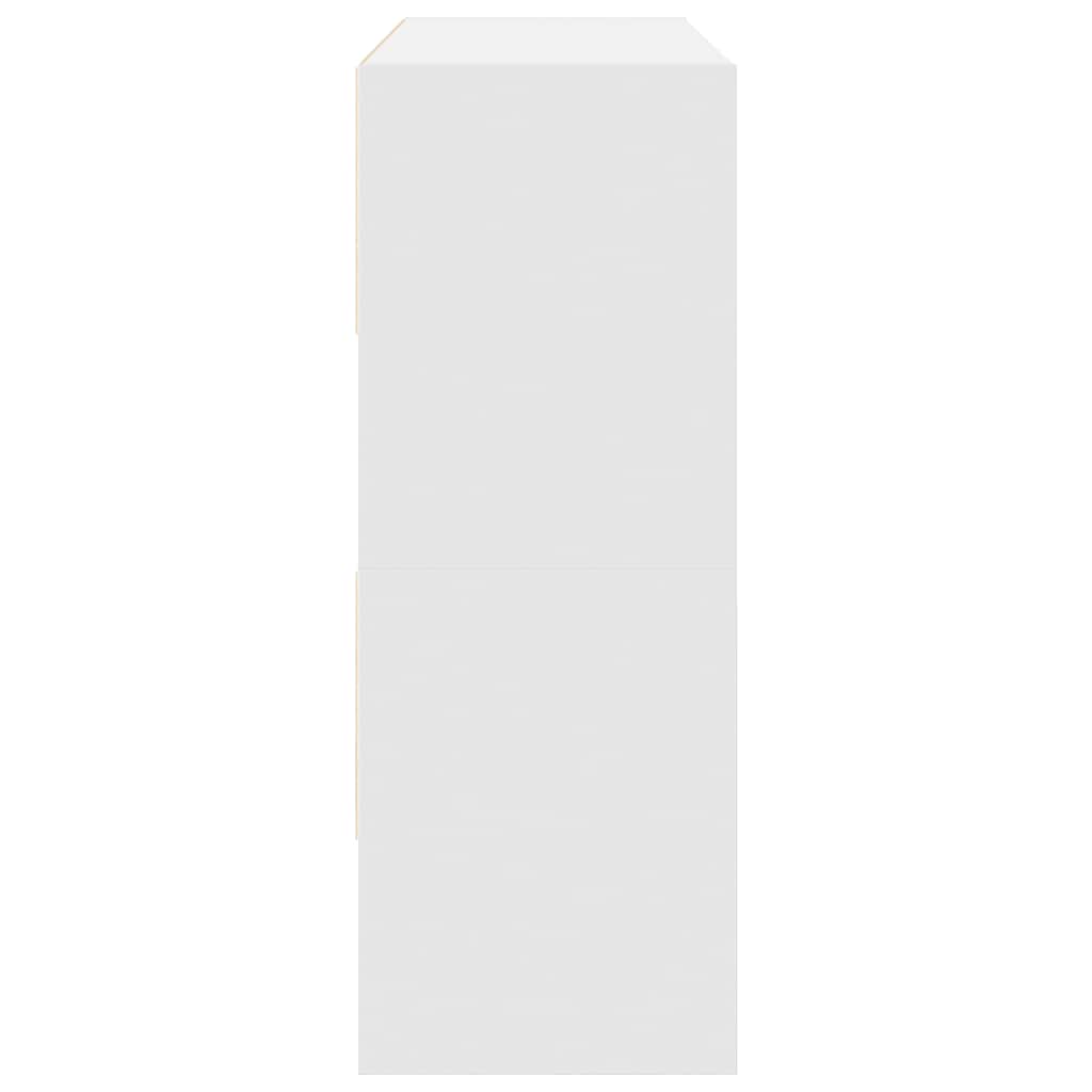 vidaXL Schuhregale 2 Stk. Stapelbar Weiß 89,5x30x40 cm