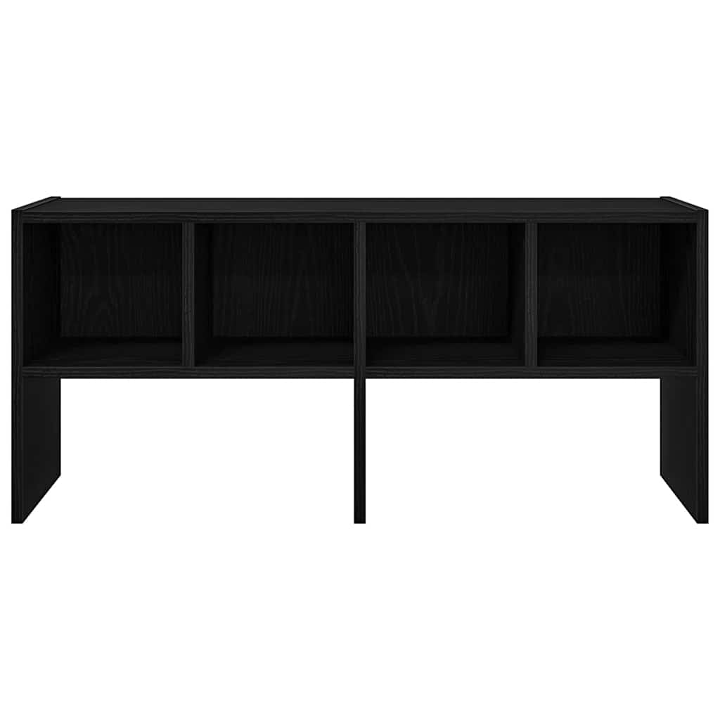 vidaXL Schuhregal Stapelbar Schwarz Eichen-Optik 89,5x30x40 cm