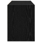 vidaXL Schuhregal Stapelbar Schwarz Eichen-Optik 89,5x30x40 cm