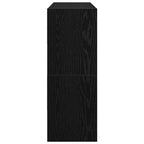 vidaXL Schuhregale 2 Stk. Stapelbar Schwarz Eichen-Optik 89,5x30x40 cm