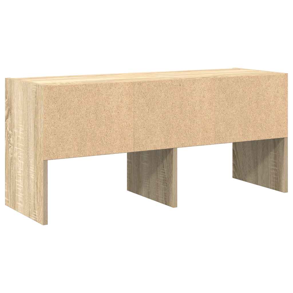 vidaXL Schuhregal Stapelbar Sonoma-Eiche 89,5x30x40 cm
