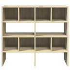 vidaXL Schuhregale 2 Stk. Stapelbar Sonoma-Eiche 89,5x30x40 cm