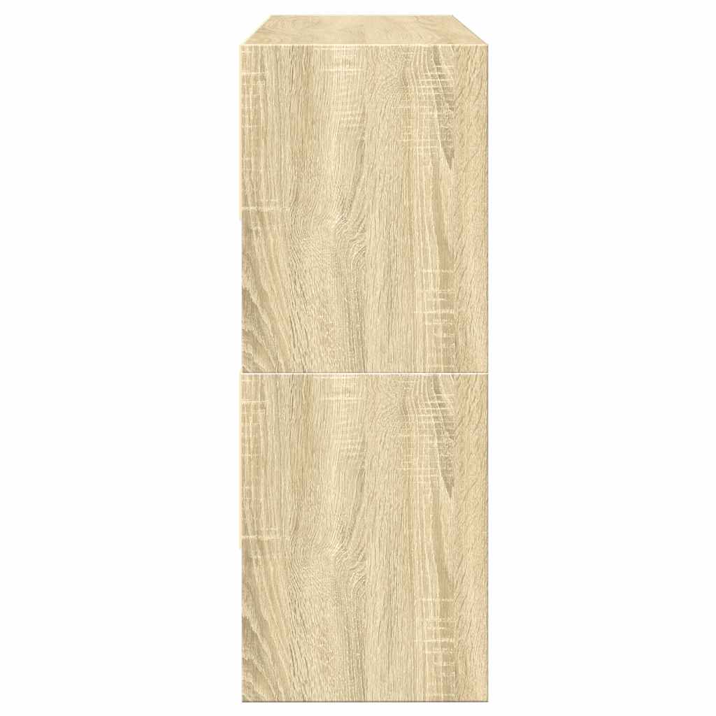 vidaXL Schuhregale 2 Stk. Stapelbar Sonoma-Eiche 89,5x30x40 cm