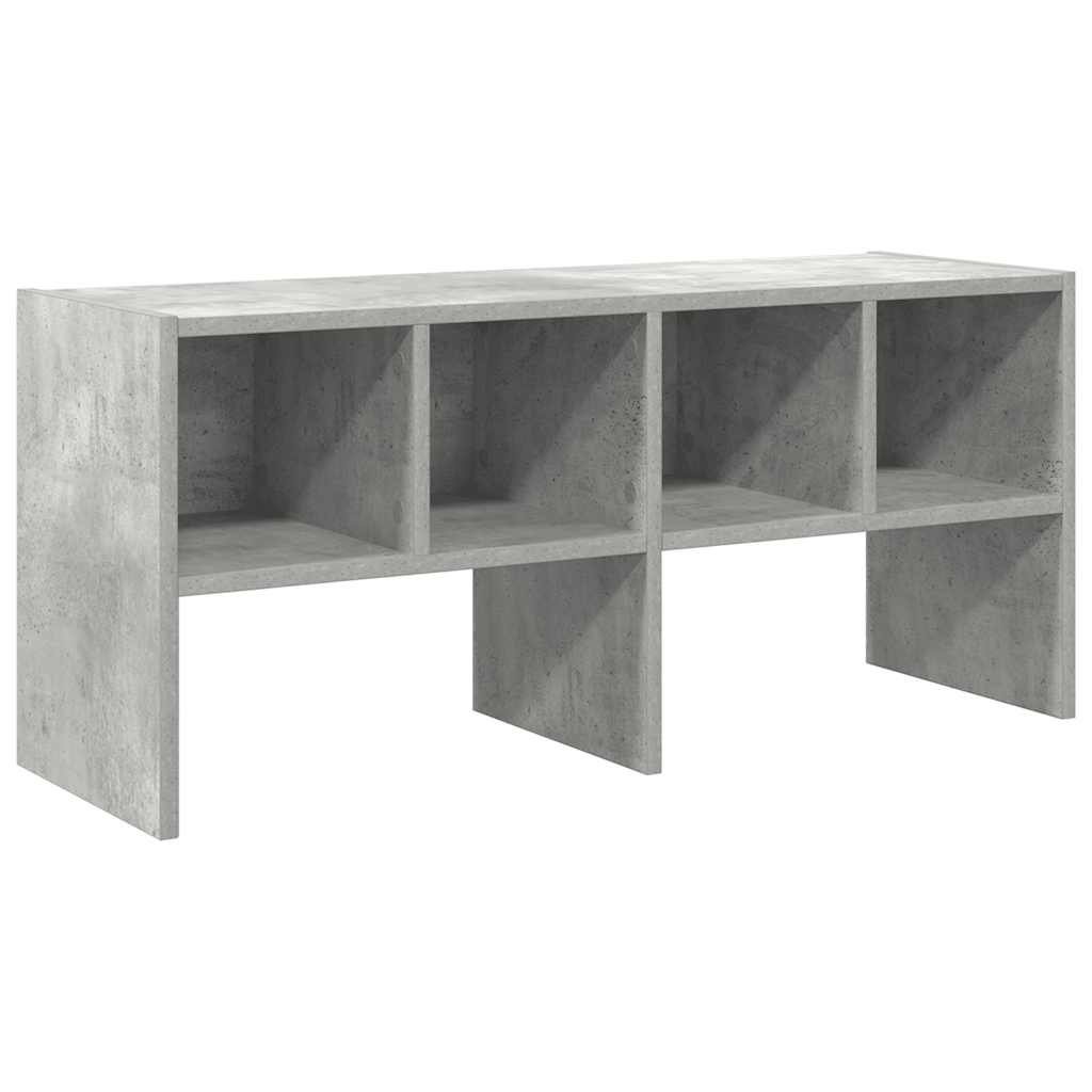 vidaXL Schuhregal Stapelbar Betongrau 89,5x30x40 cm