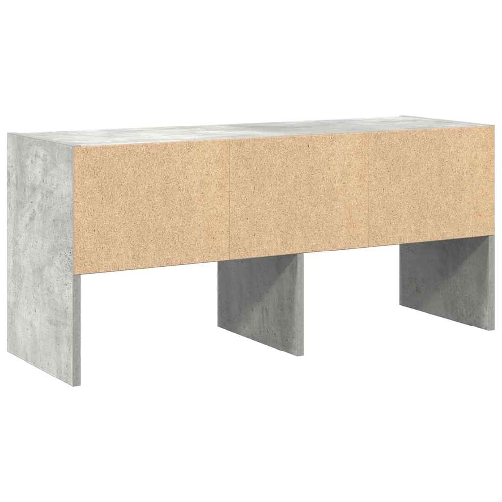 vidaXL Schuhregal Stapelbar Betongrau 89,5x30x40 cm
