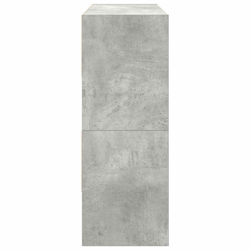 vidaXL Schuhregale 2 Stk. Stapelbar Betongrau 89,5x30x40 cm