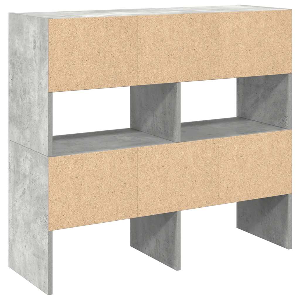 vidaXL Schuhregale 2 Stk. Stapelbar Betongrau 89,5x30x40 cm