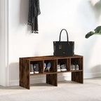 vidaXL Schuhregal Stapelbar Räuchereiche 89,5x30x40 cm