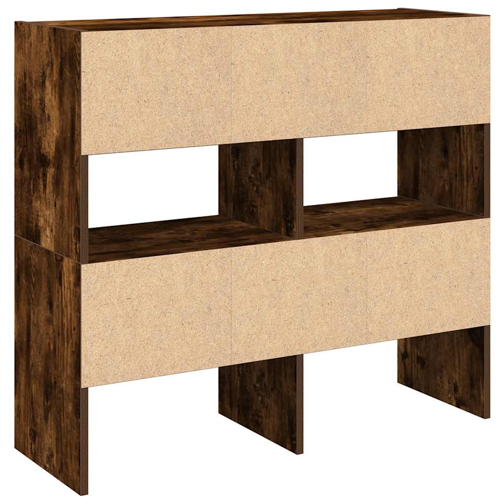 vidaXL Schuhregale 2 Stk. Stapelbar Räuchereiche 89,5x30x40 cm