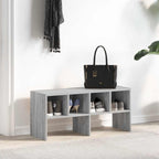 vidaXL Schuhregal Stapelbar Grau Sonoma 89,5x30x40 cm