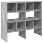 vidaXL Schuhregale 2 Stk. Stapelbar Grau Sonoma 89,5x30x40 cm