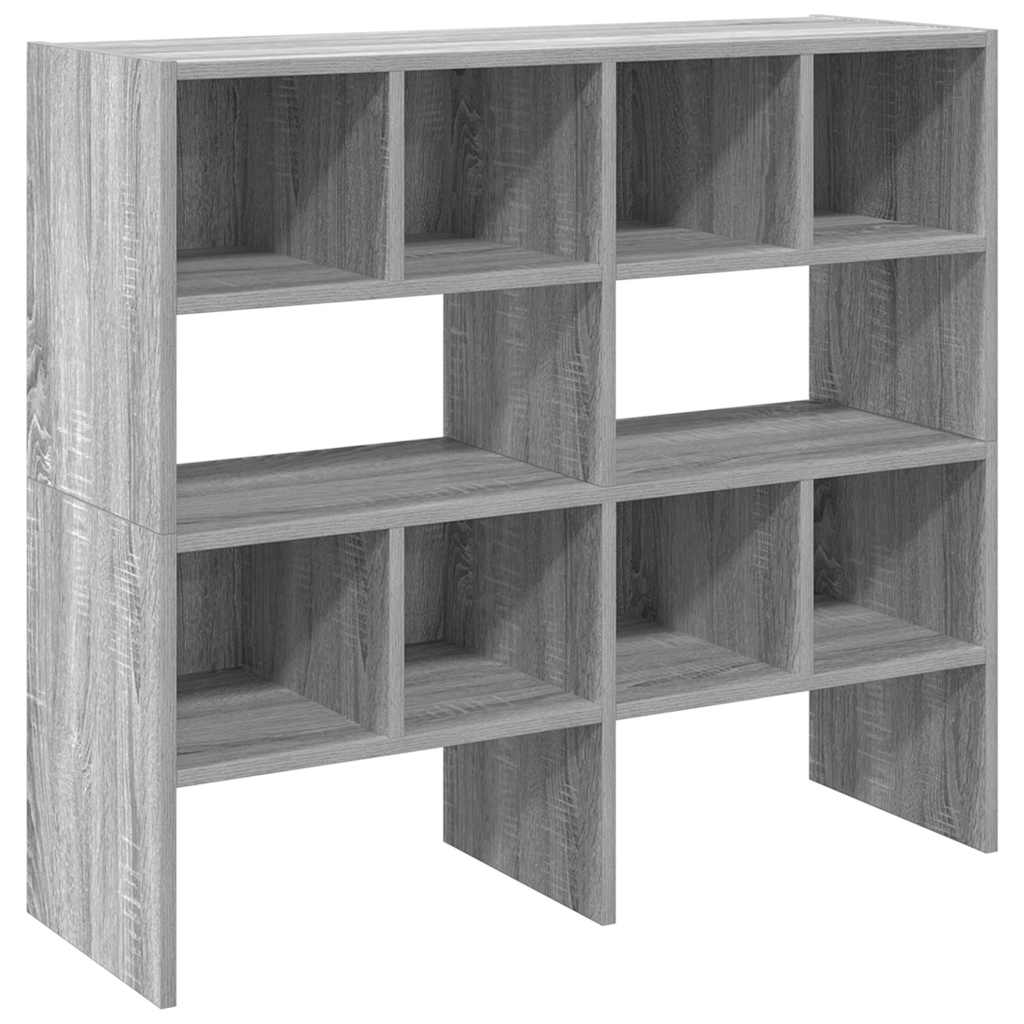 vidaXL Schuhregale 2 Stk. Stapelbar Grau Sonoma 89,5x30x40 cm