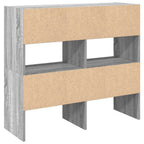 vidaXL Schuhregale 2 Stk. Stapelbar Grau Sonoma 89,5x30x40 cm