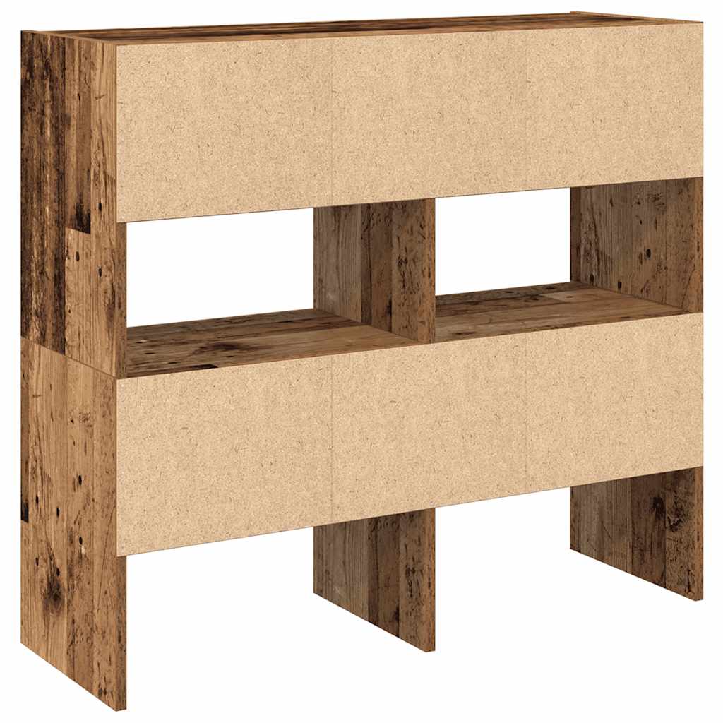vidaXL Schuhregale 2 Stk. Stapelbar Altholz-Optik 89,5x30x40 cm