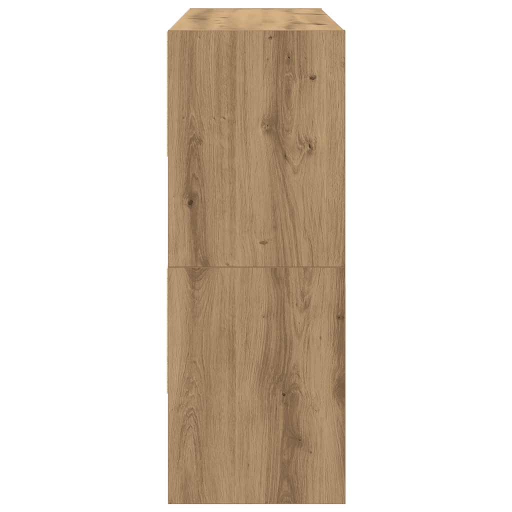 vidaXL Schuhregale 2 Stk. Stapelbar Artisan-Eiche 89,5x30x40 cm