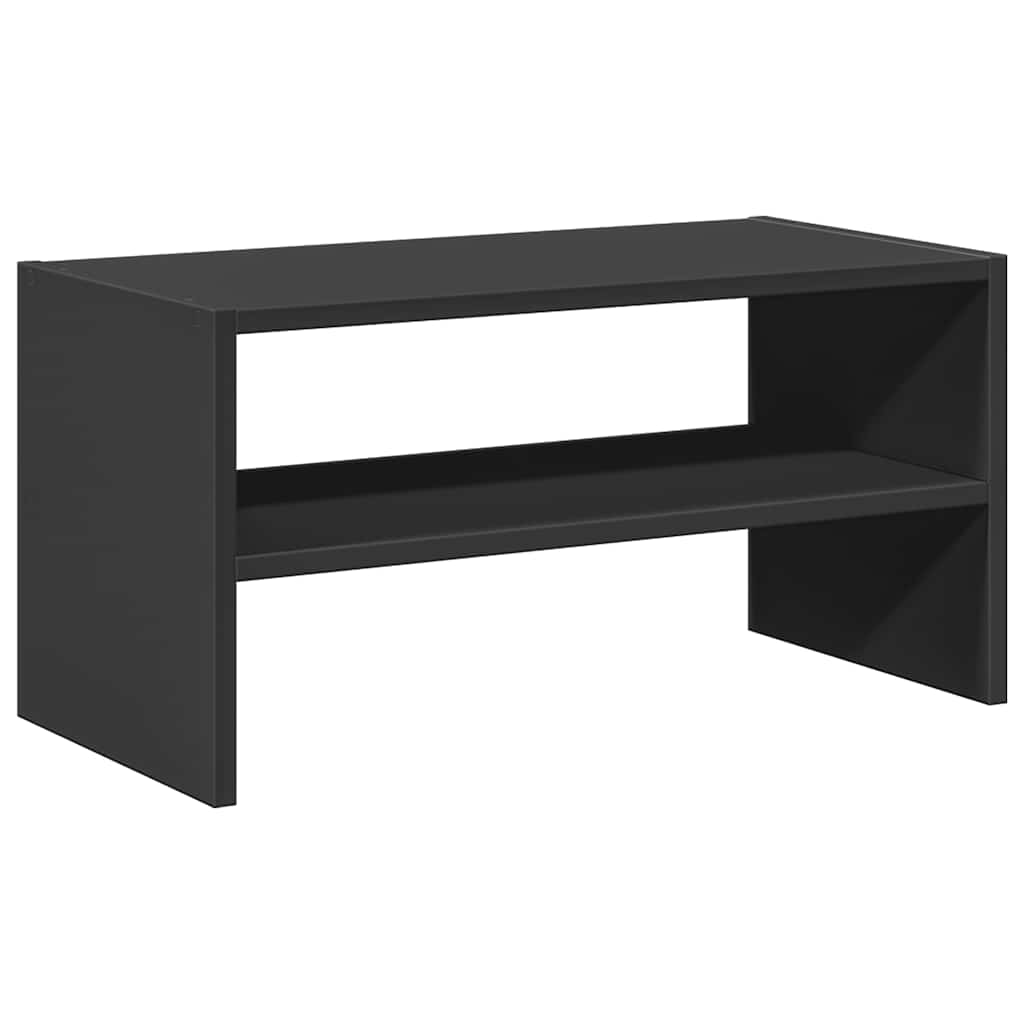 vidaXL Schuhregal Stapelbar Schwarze Eiche 60x30x30,5 cm